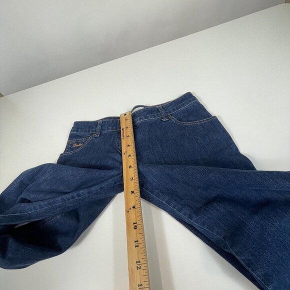 Stella Mccartney Womens Low Rise Straight Cut Pants Blue 38 16 Zipper Button - Picture 6 of 12